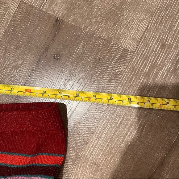 ZARA Trousers SHIMMERY Thread STRIPED KNIT Special Edition L Pants Disco… - Picture 10 of 11